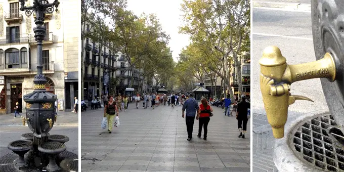 Barcelona Städtereise Las Ramblas und die Font de Canaletes